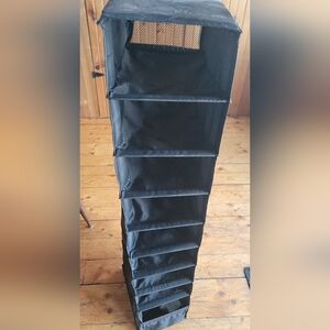 Hanging Black Fabric Shoe Organizer